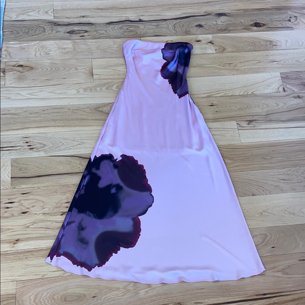 Hutch Strapless Column Satin Maxi Dress